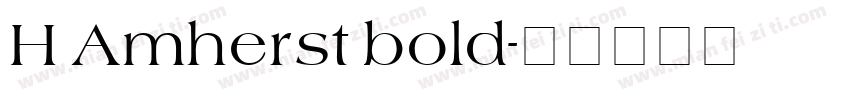 H Amherst bold字体转换